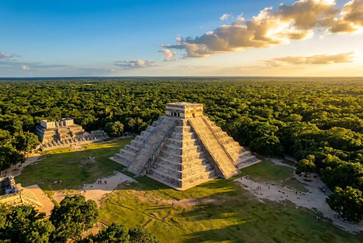 Custom trip to Mexico — Mayan pyramid under a tropical sky