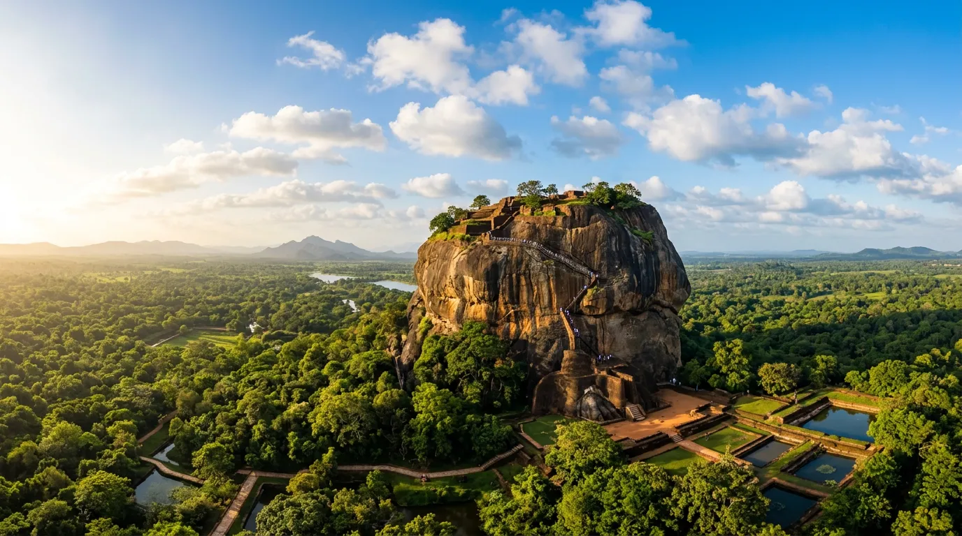 Sigiriya rock fortress — ancient rock under blue sky